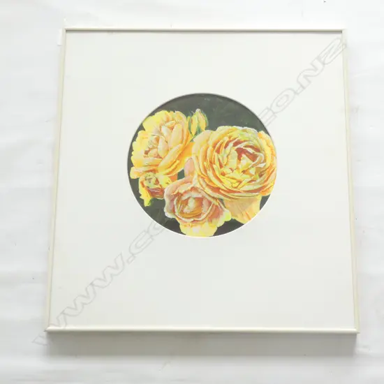 JANE WHYTE "SUNRISE" W/C & AIRBRUSH DIA 250MM