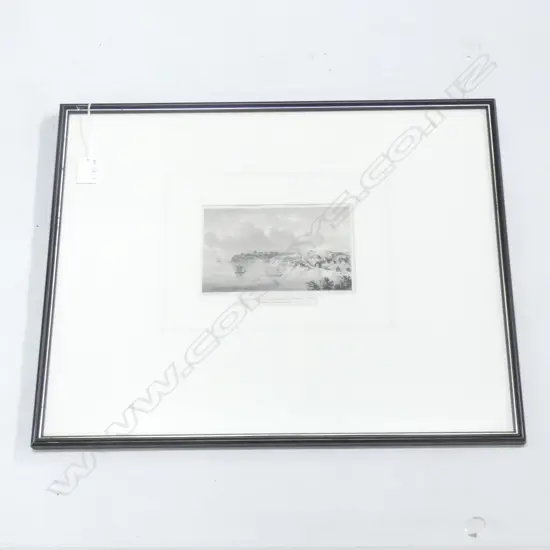 EARLY LITHOGRAPH OF AUCKLAND, COMMERCIAL BAY 105x170mm