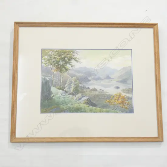 ALBERT ROSSER (AUST.) 'DERWENT WATER FROM CASTLE HEAD' W/C...