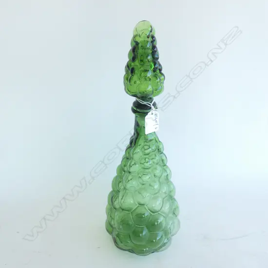 GREEN GLASS GENIE BOTTLE H.380mm