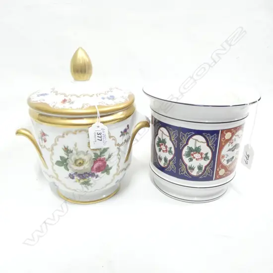 ITALIAN JARDINERE + CONTINENTAL LIDDED URN H230 MM