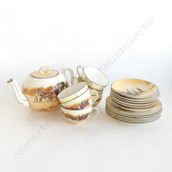 (19798) SET ROYAL DOULTON COACHING TEA SET...