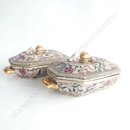 PR LARGE ORIENTAL LIDDED TUREENS L.330mm