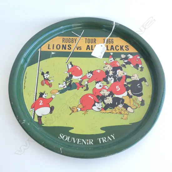WAIKATO 1966 TIN TRAY ALL BLACKS V LIONS