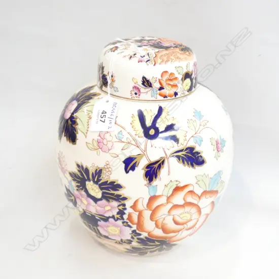 MASON IRONSTONE LARGE LIDDED GINGER JAR MANDERIN PAT