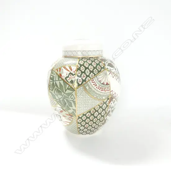 MASON IRONSTONE LARGE LIDDED GINGER JAR APPLIQUE PAT