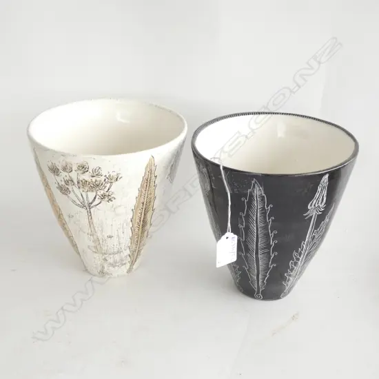 PR STUDIO POTTERY VASES BY 'RH' H.185mm