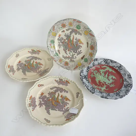 MASON IRONSTONE 4 DRAGON PLATES