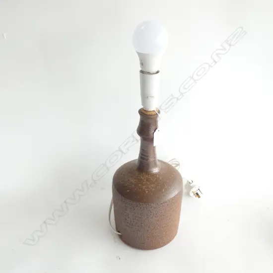 STUDIO POTTERY LAMP BASE w. TEXT 'PIG AND PEPPER - ALICE IN WONDERLAND' H.300mm