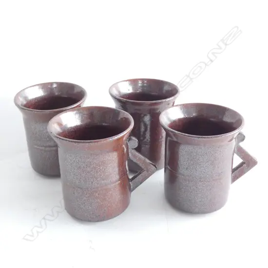 4 STUDIO POTTERY CUPS H.80mm