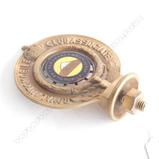 AA BRASS HOOD EMBLEM (TARANAKI) H.90mm dia