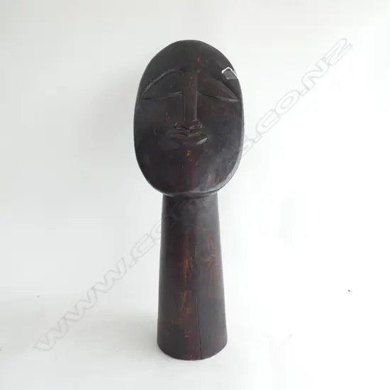 CARVED WOODEN FACE H.630mm