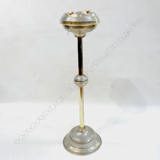 OLD CHROME FLOOR STAND ASHTRAY H. 580MM