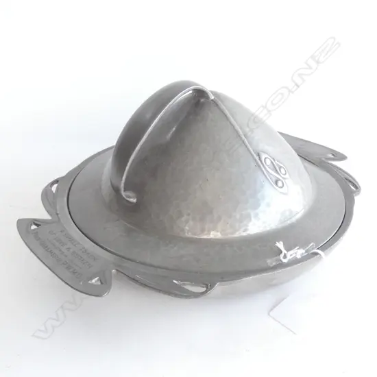 ART NOUVEAU ARCHIBALD KNOX PEWTER LIDDED MUFFIN DISH,