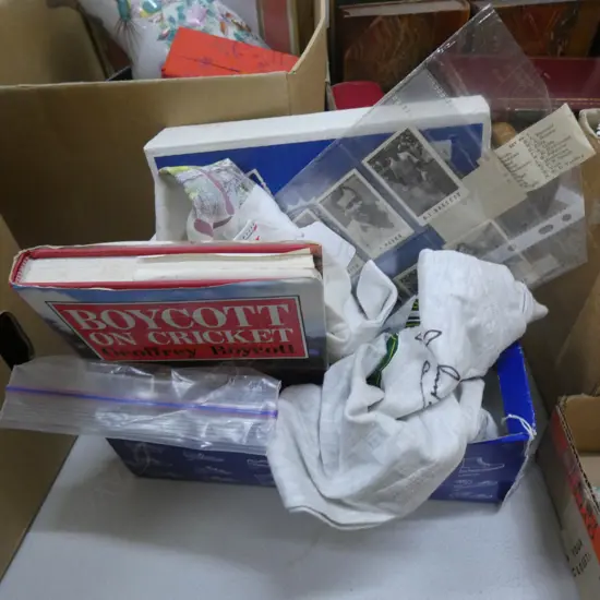 ASST. CRICKET MEMORABILIA; 2 SIGNED SHIRTS, ETC