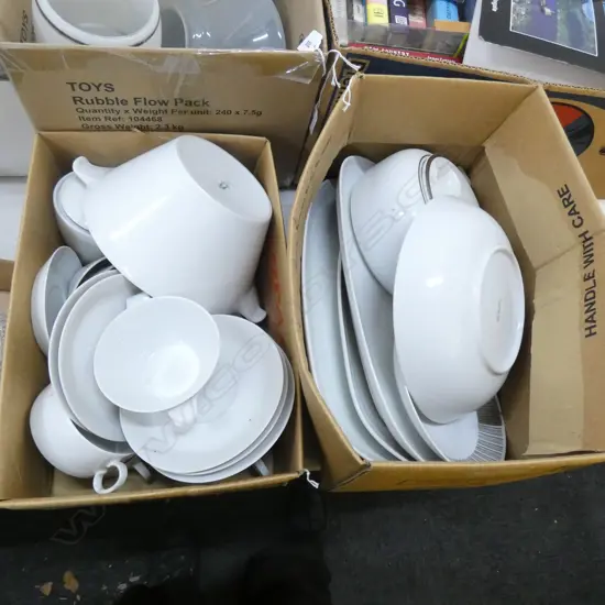 2 BOXES ASST. WHITE GERMAN DINNERWARE