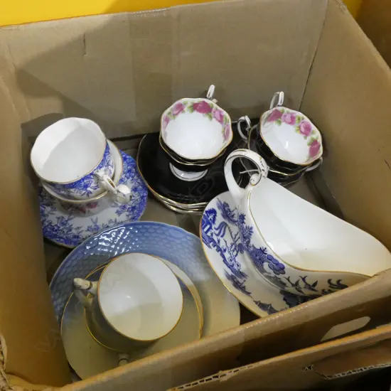 BOX ASST GOOD CHINA; RA BLACK OER C&S'S /B&G ETC.. 