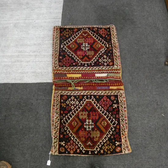 KELIM HAND KNOTTED WOOL CAMEL SADDLE BAGS 1180 X 630MM