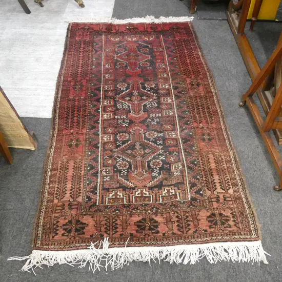 HAND KNOTTED WOOL PILE RUG 1070x2000mm