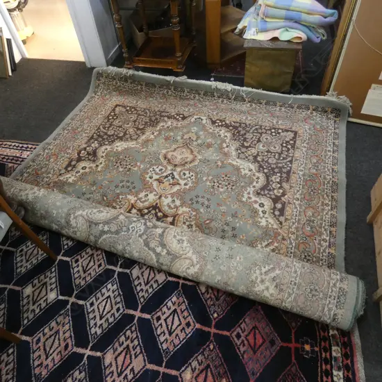 LARGE MACHINE KNOTTED RUG W.1980mm