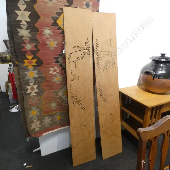 PAIR OF SOLID MOUNTAIN CEDAR PERFORATED PANELS