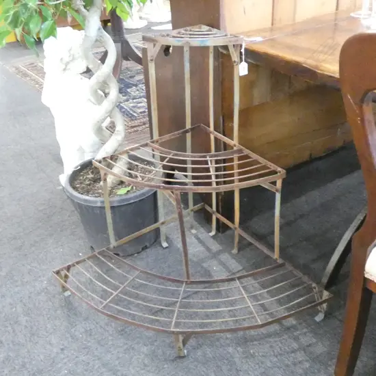 3 TIER RUSTIC PLANT STAND W.600mm H.755mm