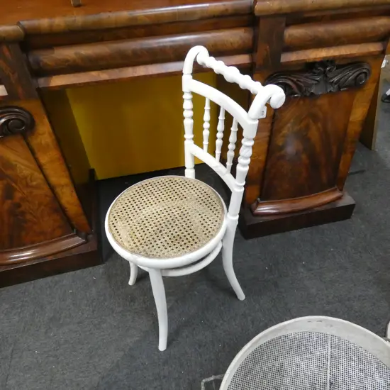 WHITE PAINTED BENTWOOD CHAIR