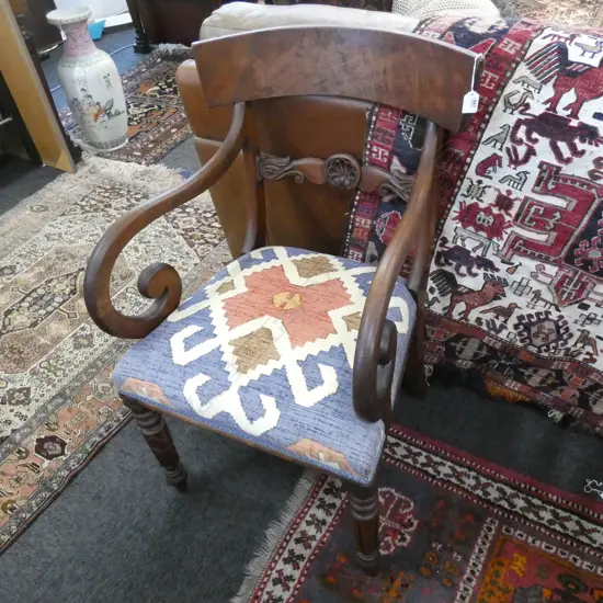 REGENCY OPEN ELBOW ARM CHAIR