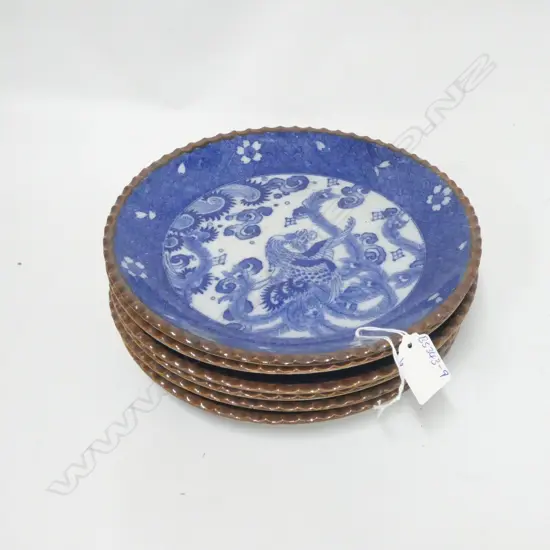 6 IMARI PLATES. STENCIL PRINTED ‘MEIJI INBAN IGE ZARA’ CIRCA 1880 D225mm