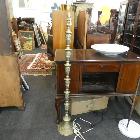 BRASS FLOOR LAMP STAND H. 1440MM