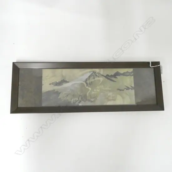 FRAMED LENTICULAR WEAVING ALTERNATING DRAGON AND MOUNTAIN H179 W527mm