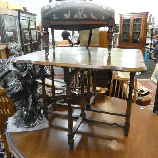 OAK DROPSIDE TABLE W.910mm