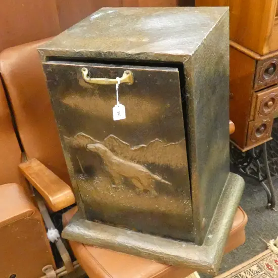 COPPER COAL BIN 340 X 300 X 520MM