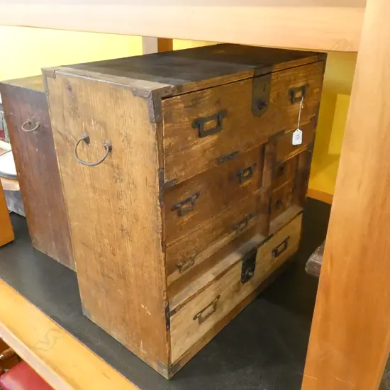 OLD JAPANESE BEDSIDE CABINET