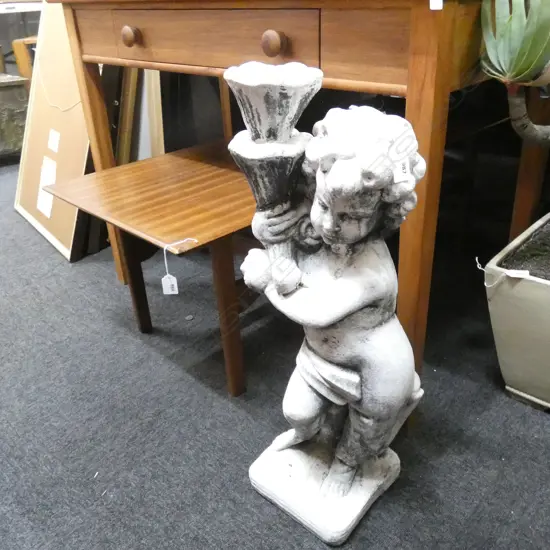 CONCRETE GARDEN CHERUB H.700mm