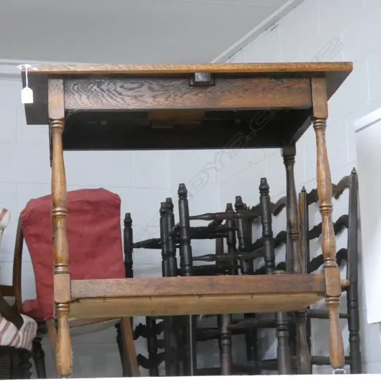 OAK TEA TROLLEY W.760mm