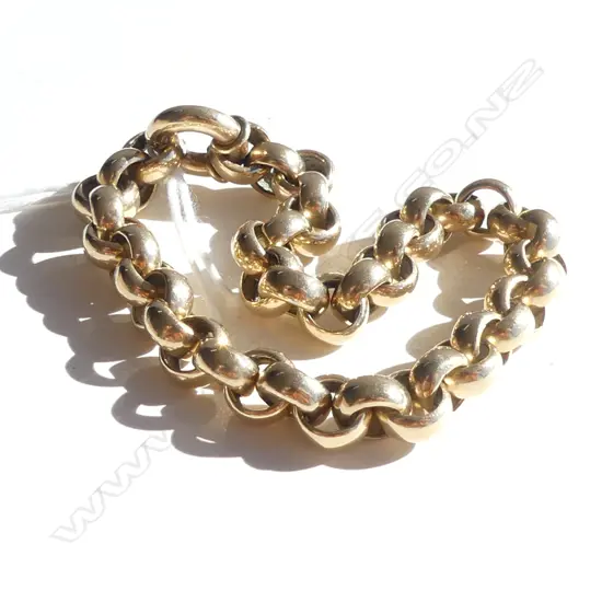 9CT GOLD BELCHER BRACELET 19.8GMS