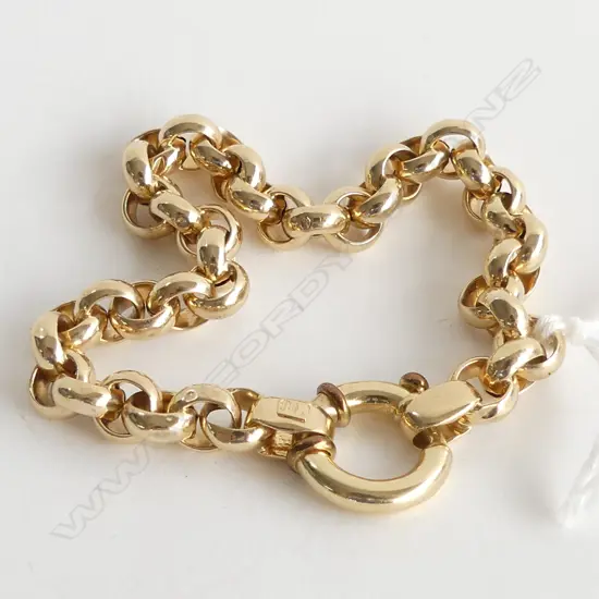 (53) 9CT GOLD BELCHER BRACELET 11.5gm