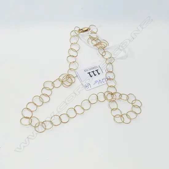 9CT GOLD FINE ROUND LOOP CHAIN NECKLACE 4.3GMS