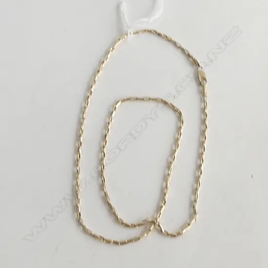9ct C1900 ROSE GOLD CHAIN W MODERN 9CT CLASP 6.25gms