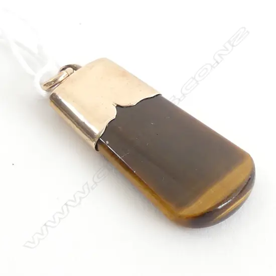 EDW 9CT ROSE GOLD & TIGER'S EYE PENDANT