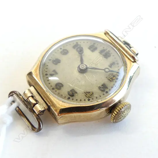 9CT DENNISON WATCH CASE (3.5 GRAMS w. buren movement removed)