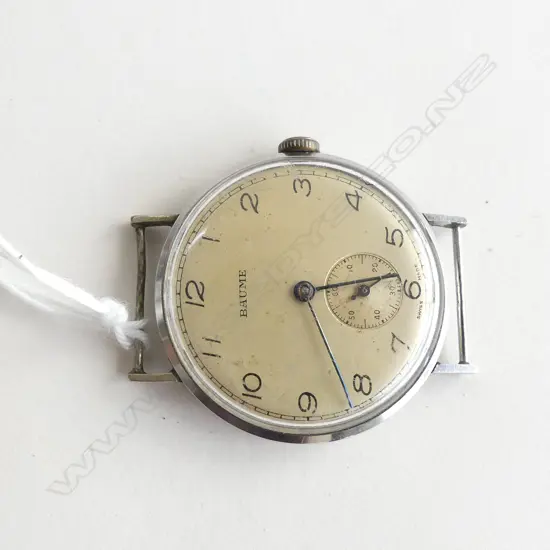 BAUME VINTAGE SILVER GENTS WRISTWATCH RUNNING no strap