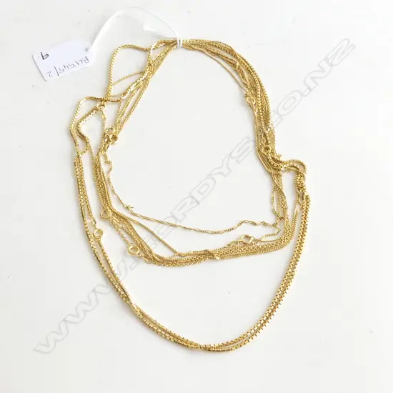 9 ASST. ROLLED GOLD NECKLACES BY SPIDEL GERMANY (AS NEW)