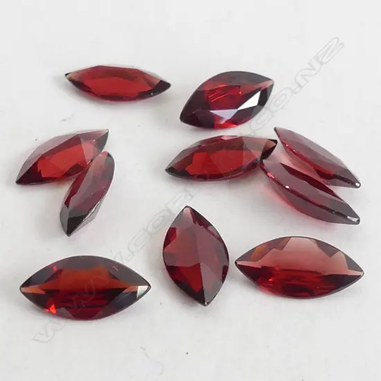 10 MARQUOISE FACETED GARNETS - ALL SAME SIZE