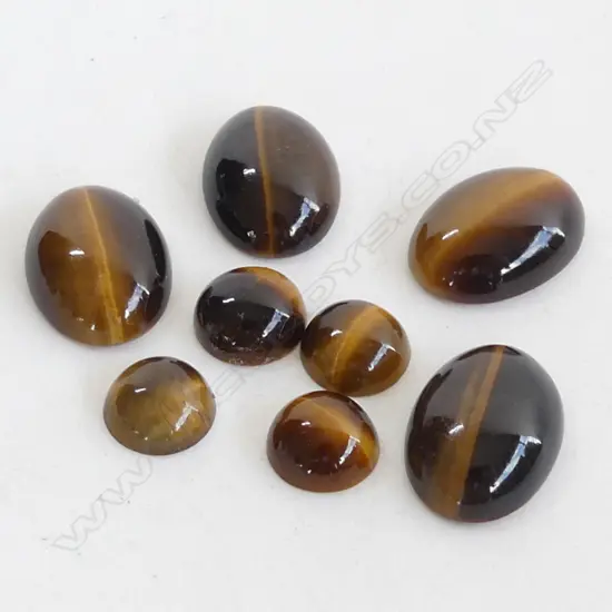 SM BAG MIXED TIGER EYE CABOCHONS