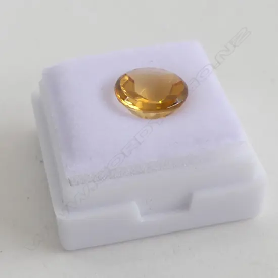 3.17CT CITRINE, ROUND, FLAT TOP 
