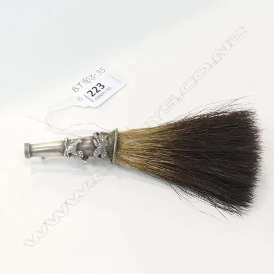 SCOTTISH SILVER & HORSE HAIR KILT PIN L 130MM