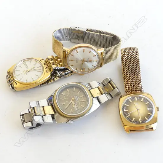 4 VINTAGE GP WATCHES; 2x BULOVA ACCOUTRON, 2x ROAMER; STINGRAY & SEAROCK