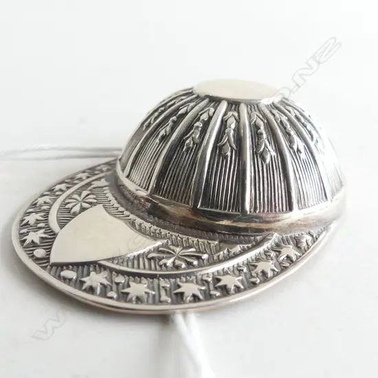 SILVER JOCKEY'S CAP TEA CADDY SPOON London hallmark